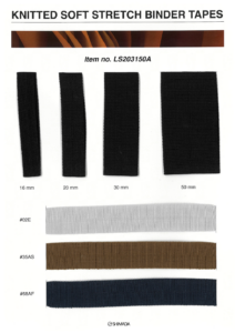 B-H22-062 Knitted soft stretch binder tapes LS203150A