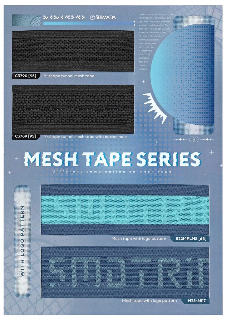 H25-129 Mesh tape collection (C3790, C3789, 8221PLNS, H25-6817)