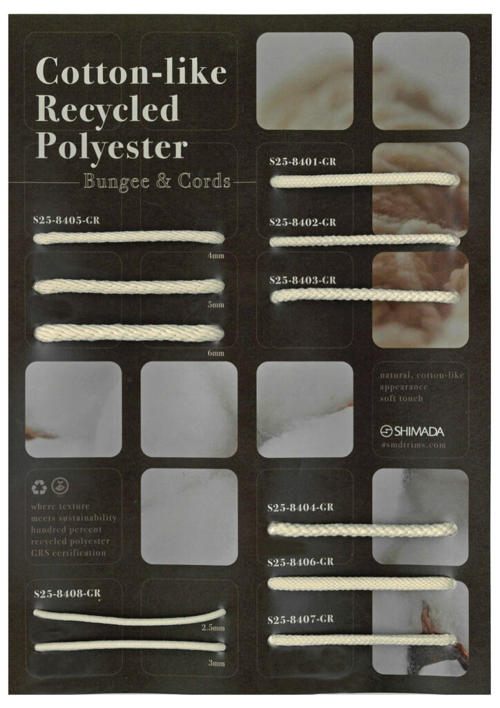 H26-079 Cotton-Like Polyester Bungee & Cords (S25-8401-GR, S25-8402-GR, S25-8403-GR, S25-8404-GR, S25-8405-GR, S25-8406-GR, S25-8407-GR, S25-8408-GR)
